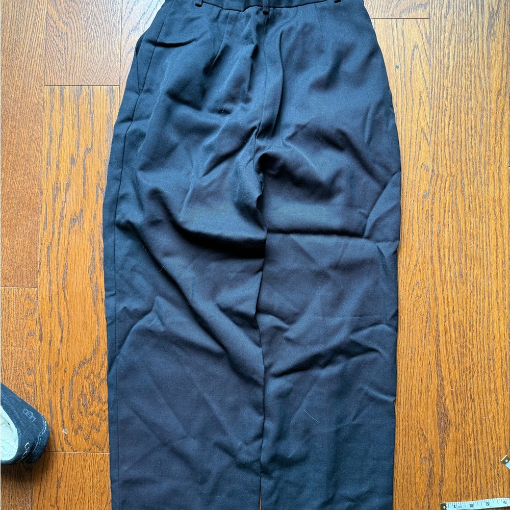 Vintage 90s J. Crew Black wool pleated trousers size 6 - Picture 12 of 12